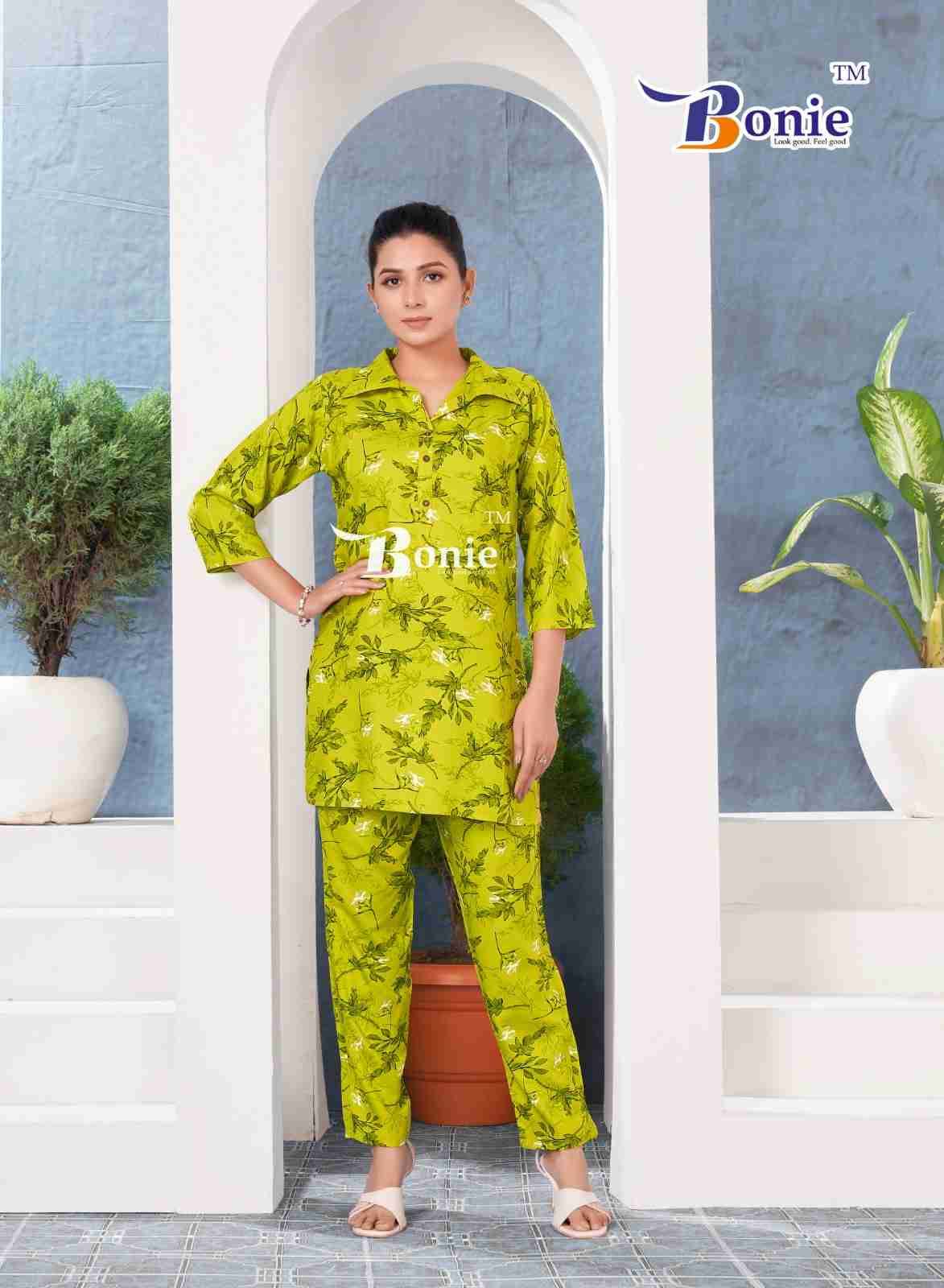 Pearl By Bonie 1001 To 1006 Designer Stylish Fancy Colorful Beautiful Party Wear & Ethnic Wear Collection Rayon Print Co-Ord At Wholesale Price