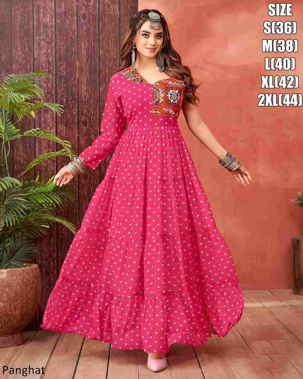 Panghat Vol-1 By Aayaa 01 TO 06 Series Designer Stylish Fancy Colorful Beautiful Party Wear & Ethnic Wear Collection Faux Blooming Georgette Gown With Bottom At Wholesale Price