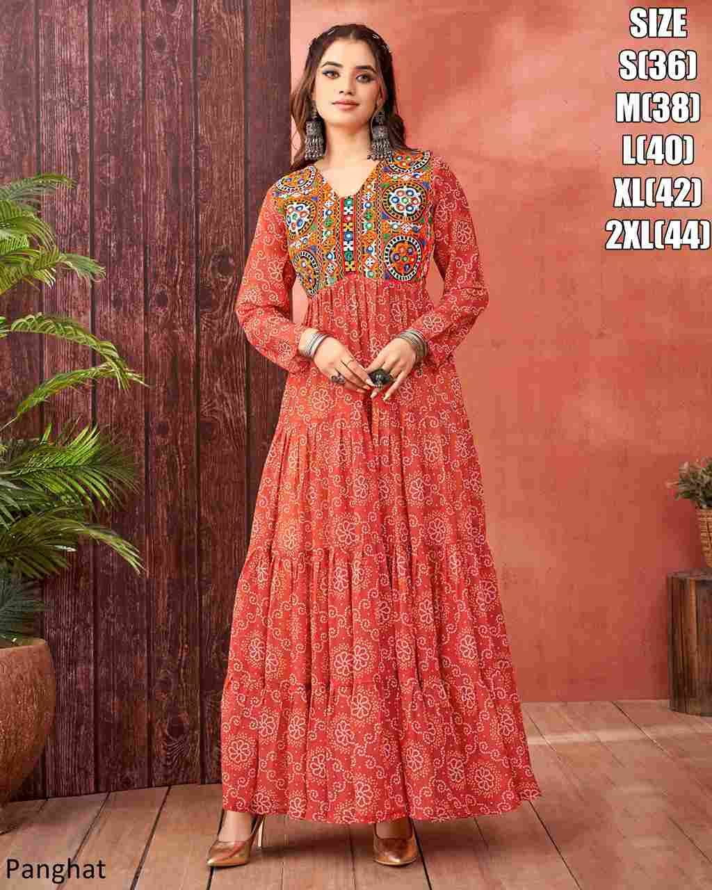 Panghat Vol-1 By Aayaa 01 TO 06 Series Designer Stylish Fancy Colorful Beautiful Party Wear & Ethnic Wear Collection Faux Blooming Georgette Gown With Bottom At Wholesale Price