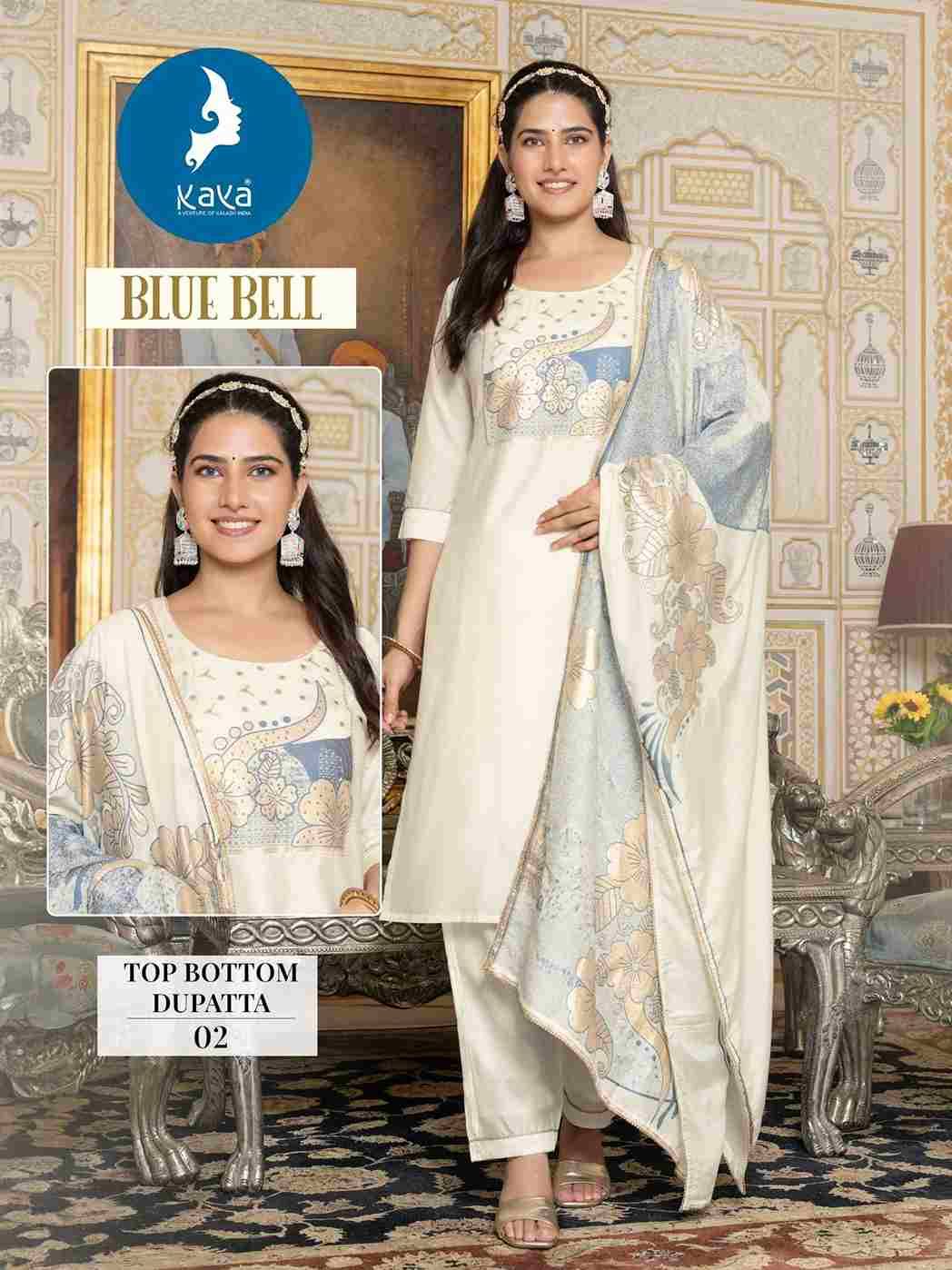 Blue Bell By Kaya 01 To 06 Series Beautiful Festive Suits Colorful Stylish Fancy Casual Wear & Ethnic Wear Viscose Chanderi Jacquard Print Dresses At Wholesale Price