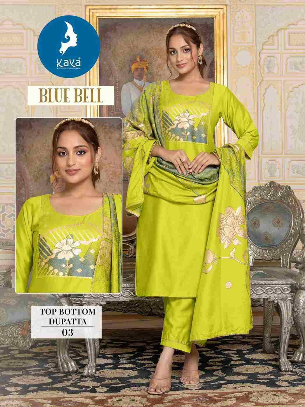 Blue Bell By Kaya 01 To 06 Series Beautiful Festive Suits Colorful Stylish Fancy Casual Wear & Ethnic Wear Viscose Chanderi Jacquard Print Dresses At Wholesale Price