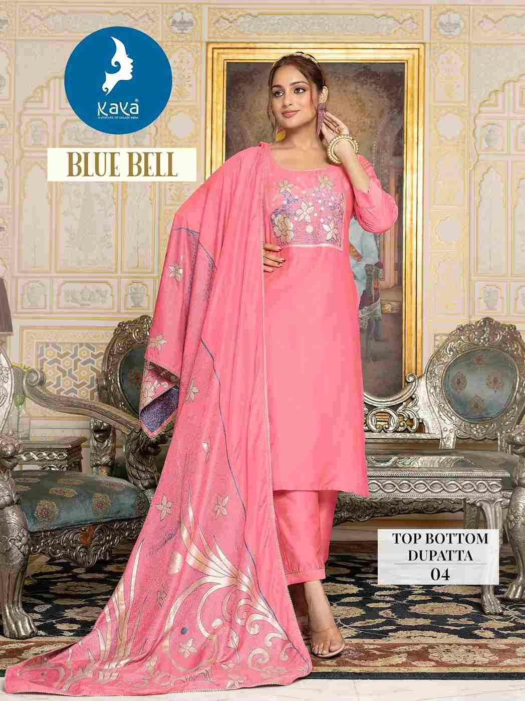 Blue Bell By Kaya 01 To 06 Series Beautiful Festive Suits Colorful Stylish Fancy Casual Wear & Ethnic Wear Viscose Chanderi Jacquard Print Dresses At Wholesale Price