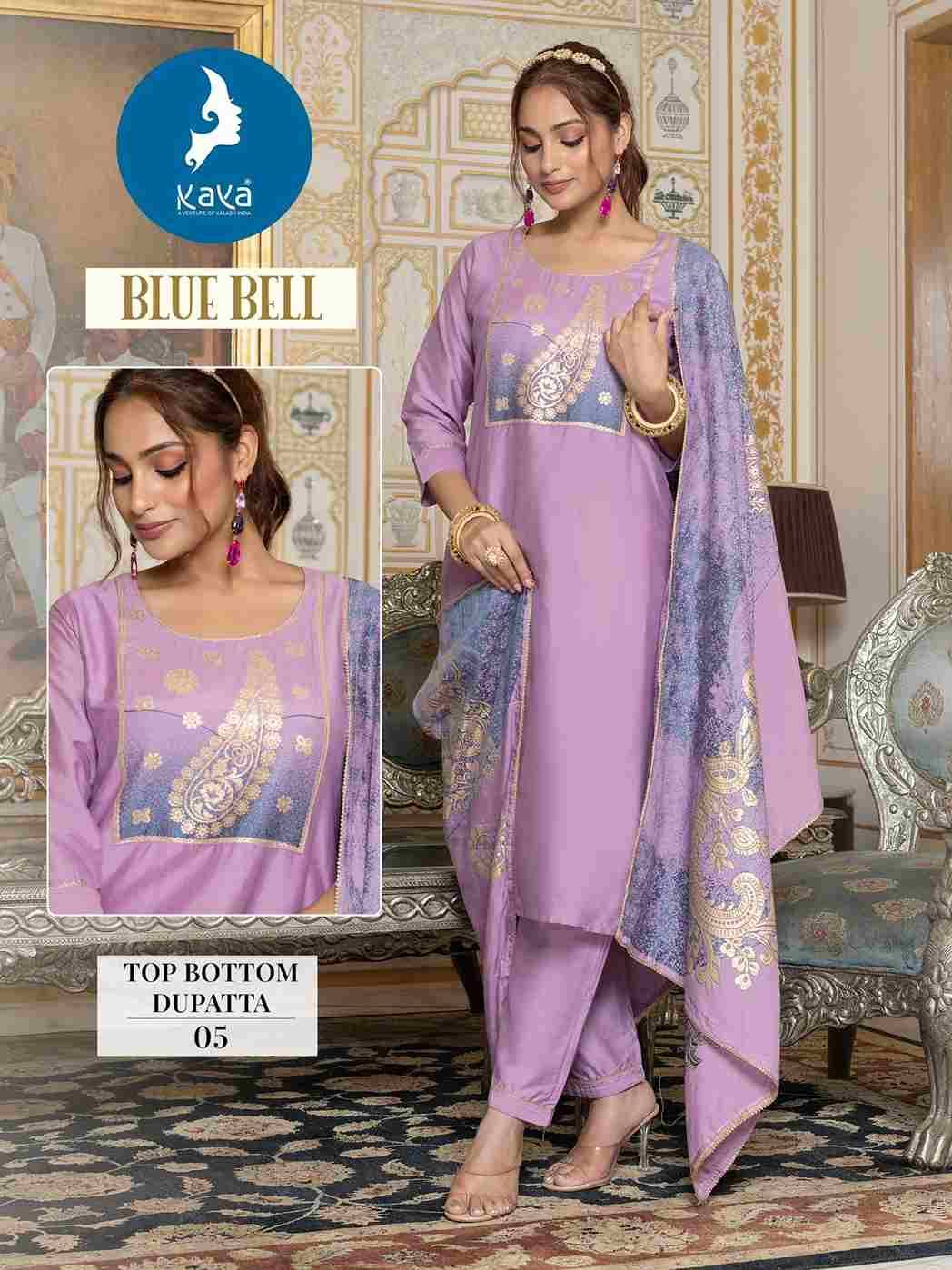 Blue Bell By Kaya 01 To 06 Series Beautiful Festive Suits Colorful Stylish Fancy Casual Wear & Ethnic Wear Viscose Chanderi Jacquard Print Dresses At Wholesale Price