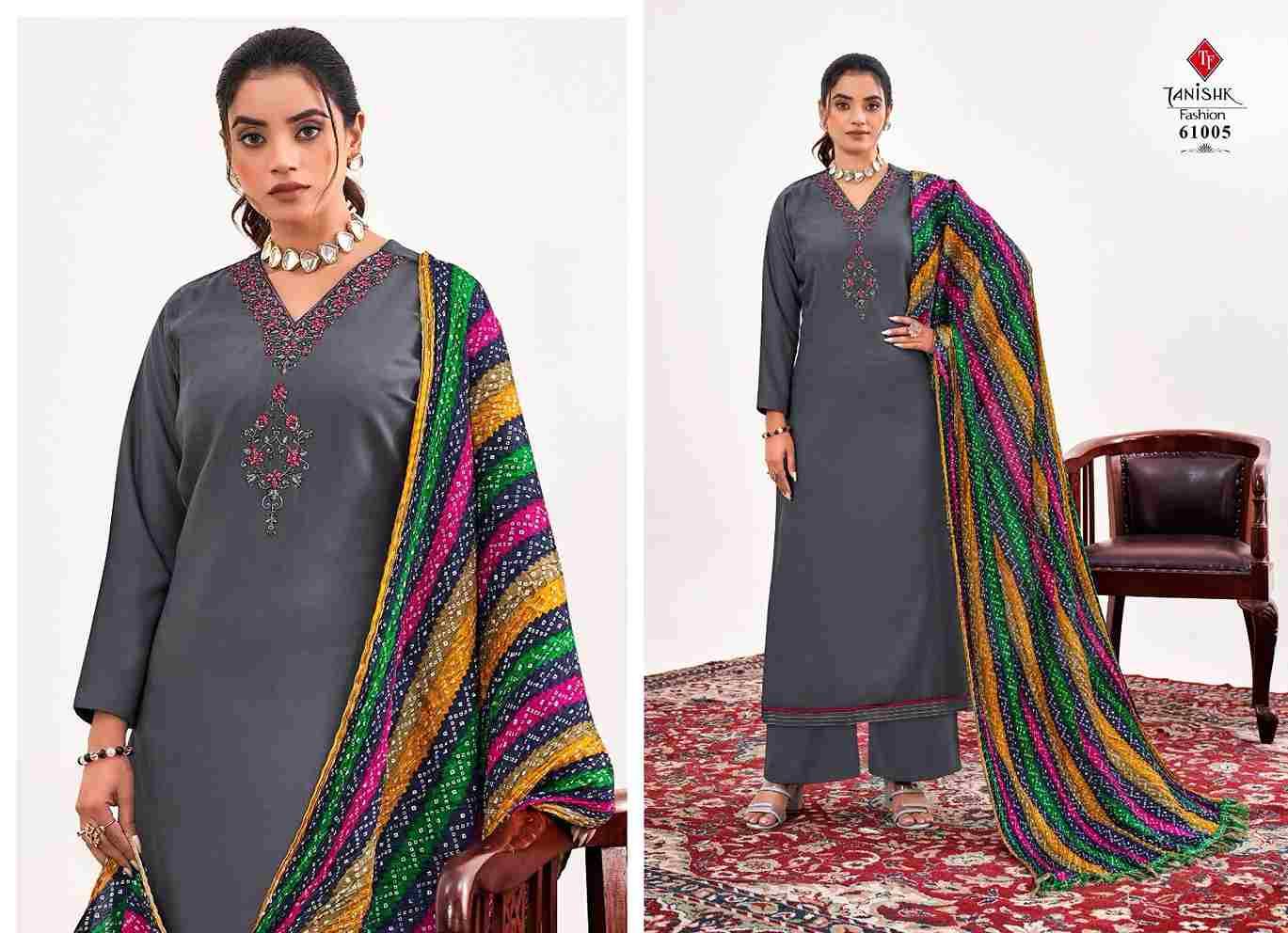 Nihar By Tanishk Fashion 61001 To 61008 Series Beautiful Suits Stylish Fancy Colorful Casual Wear & Ethnic Wear Collection Rayon Slub Embroidered Dresses At Wholesale Price