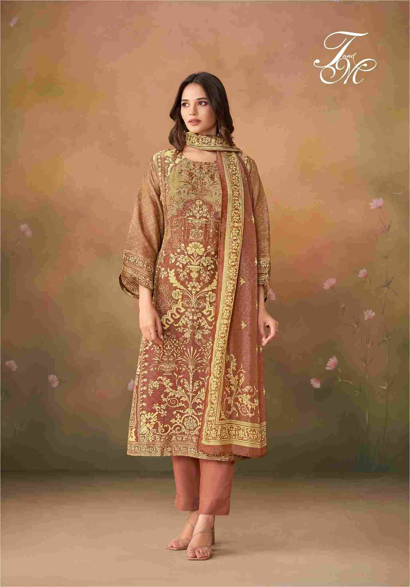 Nazm By T And M Designer Studio Beautiful Festive Suits Colorful Stylish Fancy Casual Wear & Ethnic Wear Simmer Tissue Print Dresses At Wholesale Price