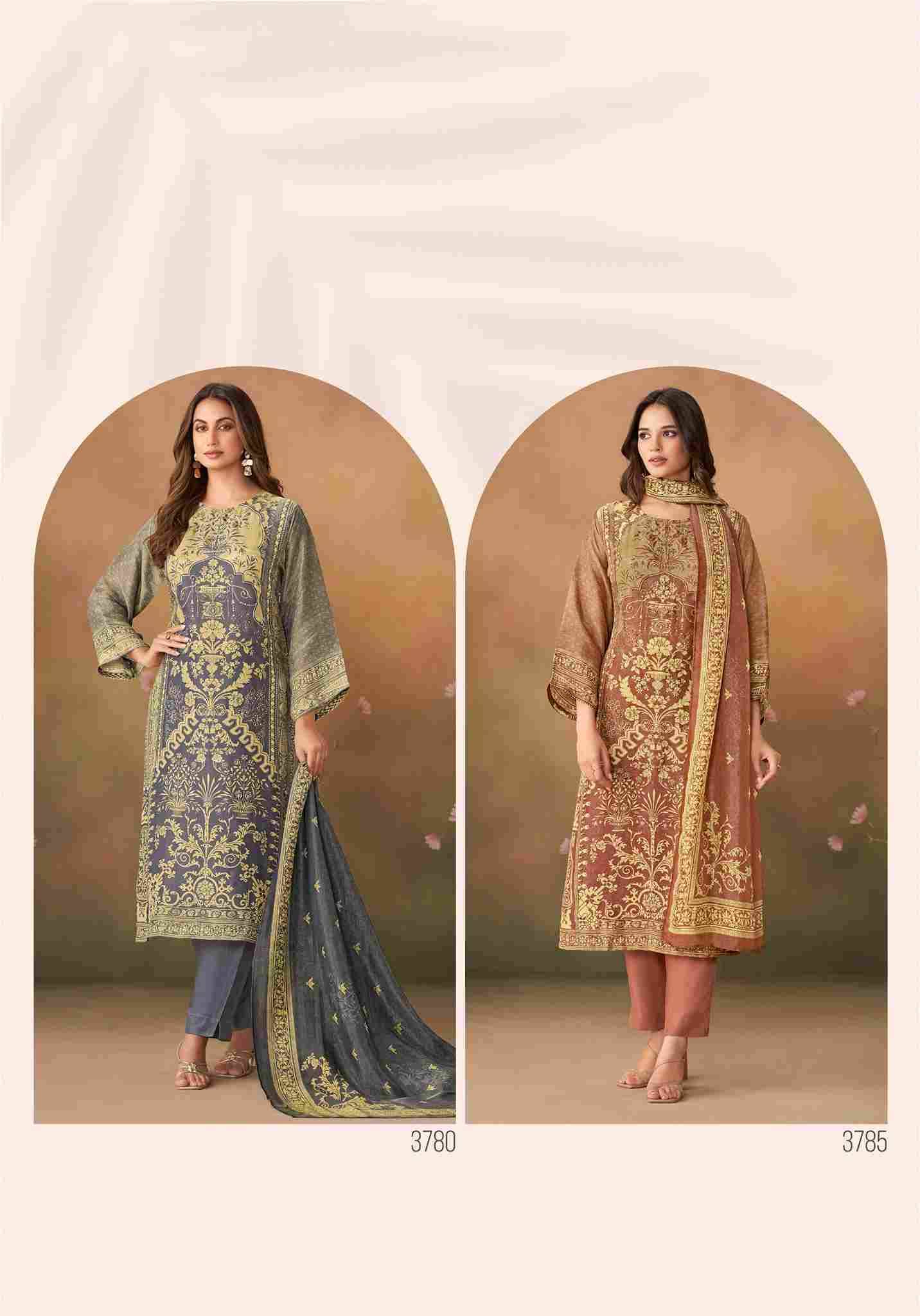 Nazm By T And M Designer Studio Beautiful Festive Suits Colorful Stylish Fancy Casual Wear & Ethnic Wear Simmer Tissue Print Dresses At Wholesale Price