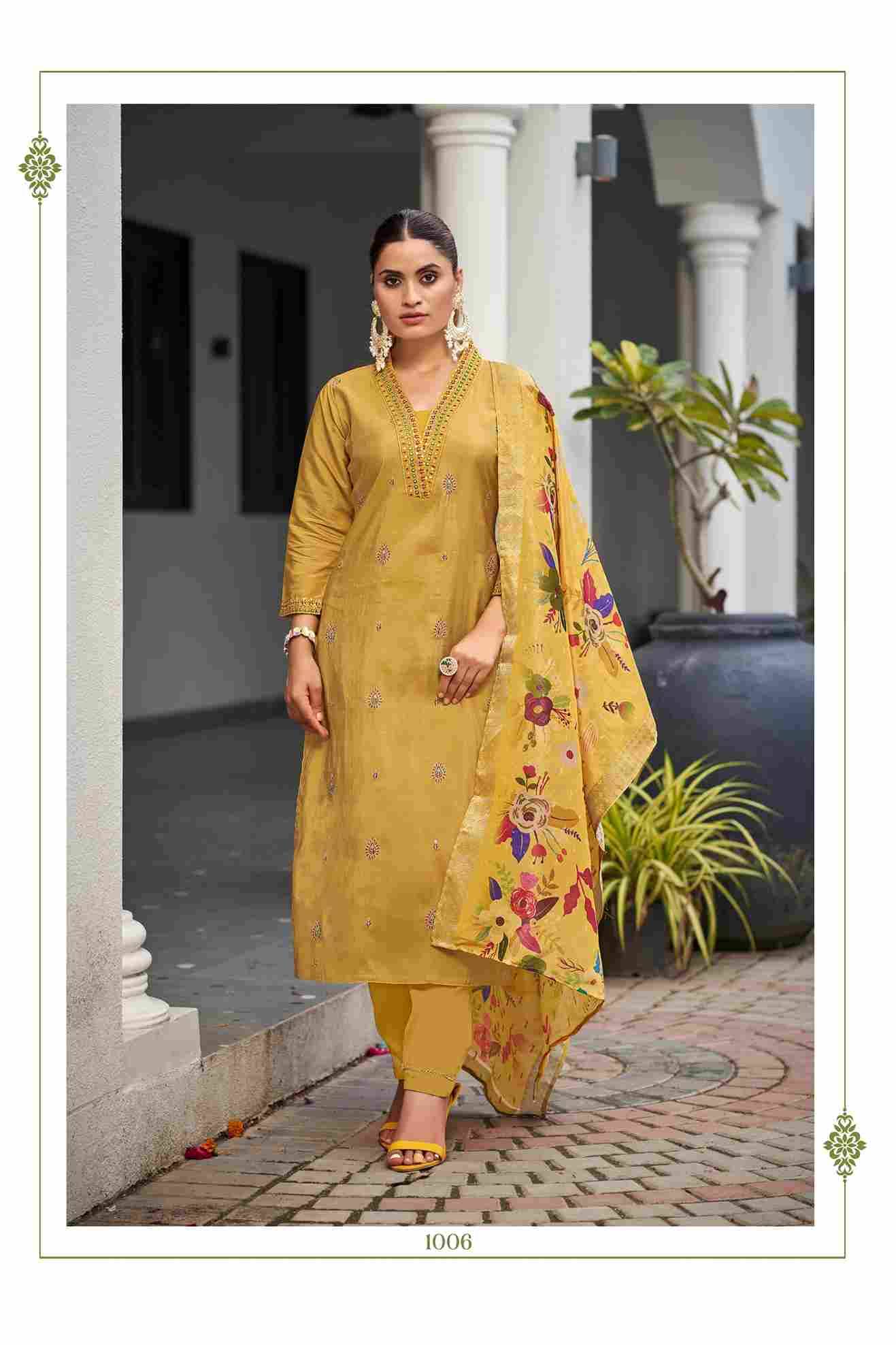 Millie By Ossm 1001 To 1006 Series Beautiful Stylish Festive Suits Fancy Colorful Casual Wear & Ethnic Wear & Ready To Wear Roman Embroidered Dresses At Wholesale Price