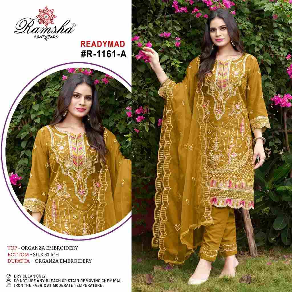 Ramsha 1161 Colours By Ramsha 1161-A To 1161-D Series Beautiful Pakistani Suits Colorful Stylish Fancy Casual Wear & Ethnic Wear Organza Dresses At Wholesale Price