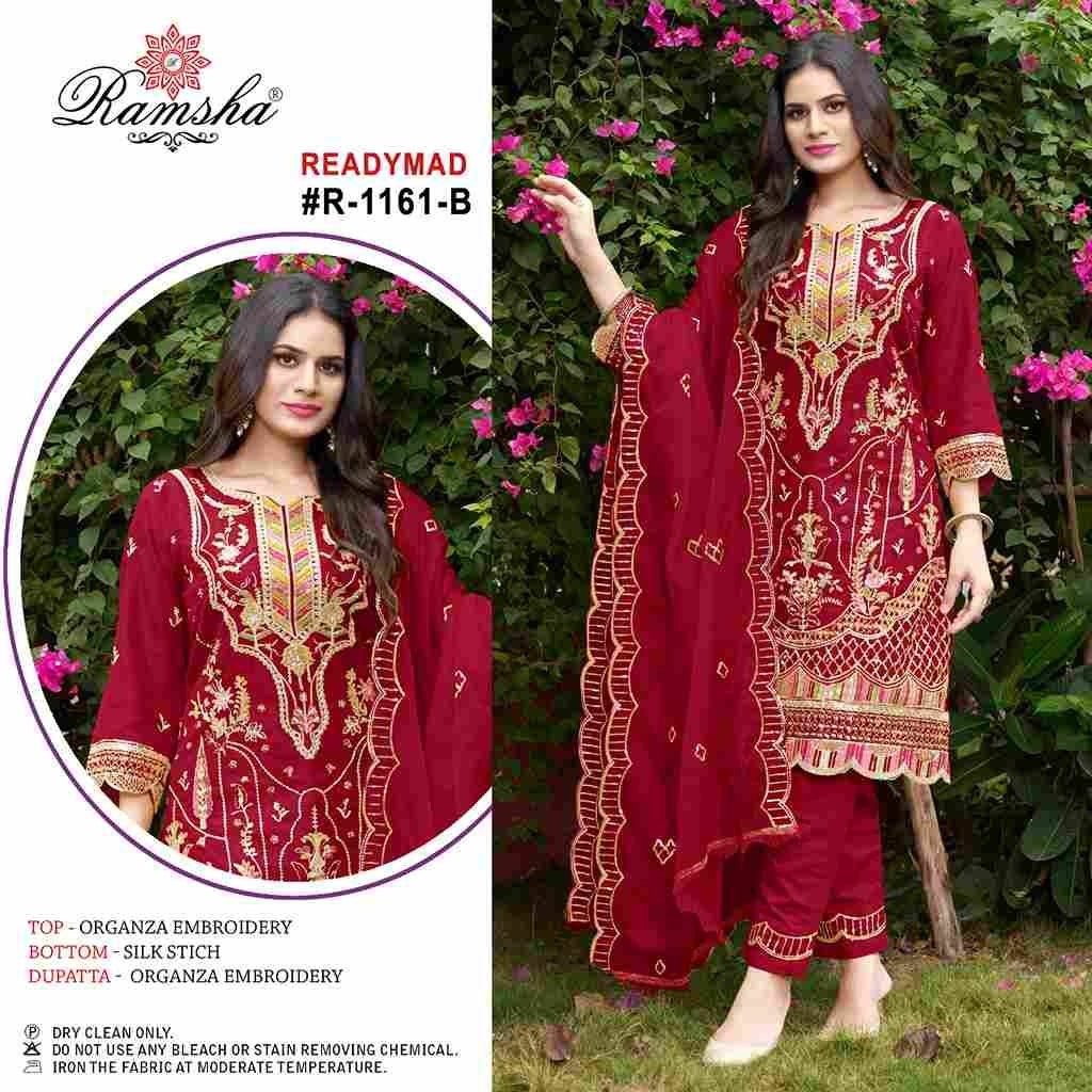 Ramsha 1161 Colours By Ramsha 1161-A To 1161-D Series Beautiful Pakistani Suits Colorful Stylish Fancy Casual Wear & Ethnic Wear Organza Dresses At Wholesale Price