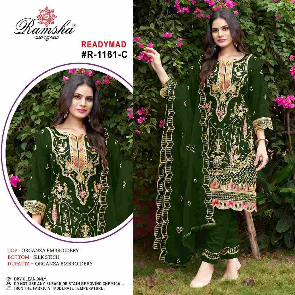 Ramsha 1161 Colours By Ramsha 1161-A To 1161-D Series Beautiful Pakistani Suits Colorful Stylish Fancy Casual Wear & Ethnic Wear Organza Dresses At Wholesale Price