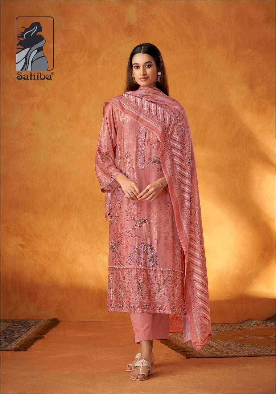 Yasmin By Sahiba Fabrics Beautiful Festive Suits Colorful Stylish Fancy Casual Wear & Ethnic Wear Muslin Silk Dresses At Wholesale Price