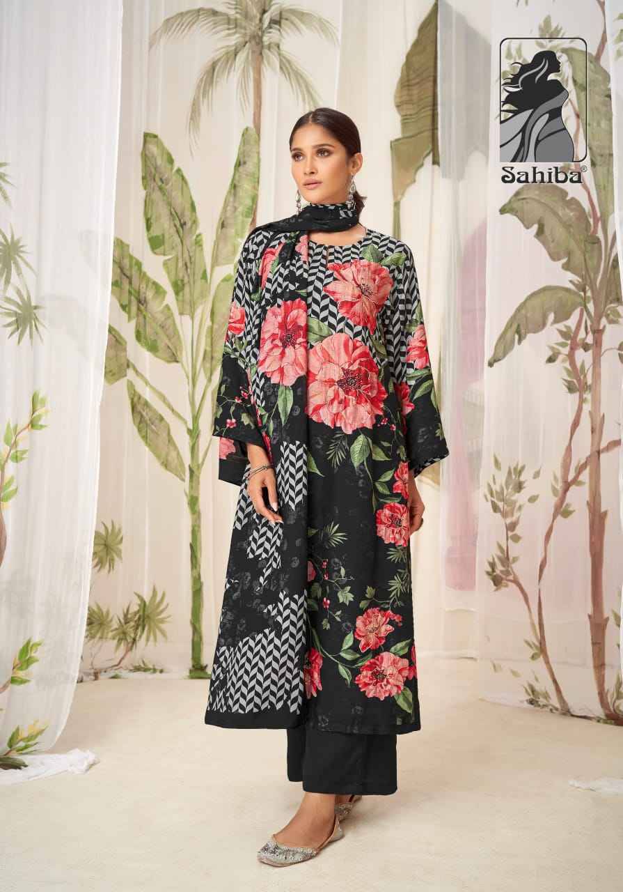 Wazmal By Sahiba Fabrics Beautiful Festive Suits Colorful Stylish Fancy Casual Wear & Ethnic Wear Muslin Silk Dresses At Wholesale Price