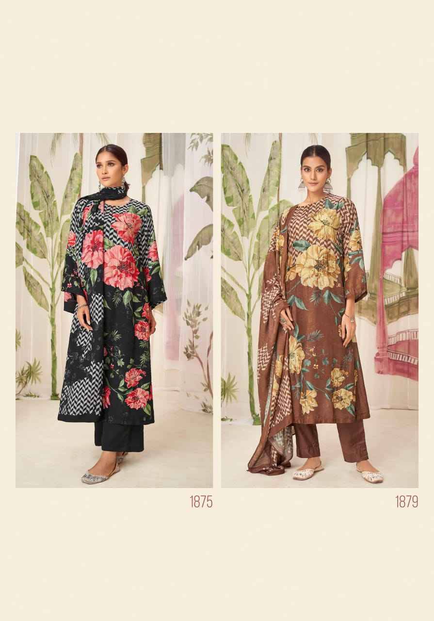 Wazmal By Sahiba Fabrics Beautiful Festive Suits Colorful Stylish Fancy Casual Wear & Ethnic Wear Muslin Silk Dresses At Wholesale Price