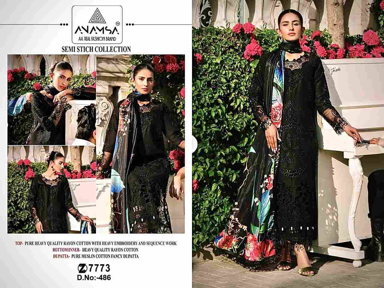 Anamsa Hit Design 486 By Fashid Wholesale Beautiful Pakistani Suits Colorful Stylish Fancy Casual Wear & Ethnic Wear Pure Rayon Cotton Embroidered Dresses At Wholesale Price