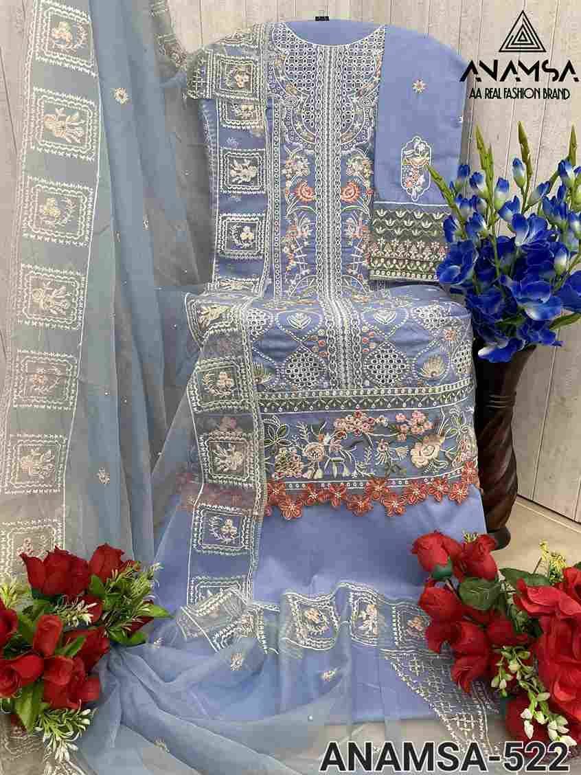 Anamsa Hit Design 522 By Fashid Wholesale Beautiful Pakistani Suits Colorful Stylish Fancy Casual Wear & Ethnic Wear Pure Rayon Cotton Embroidered Dresses At Wholesale Price