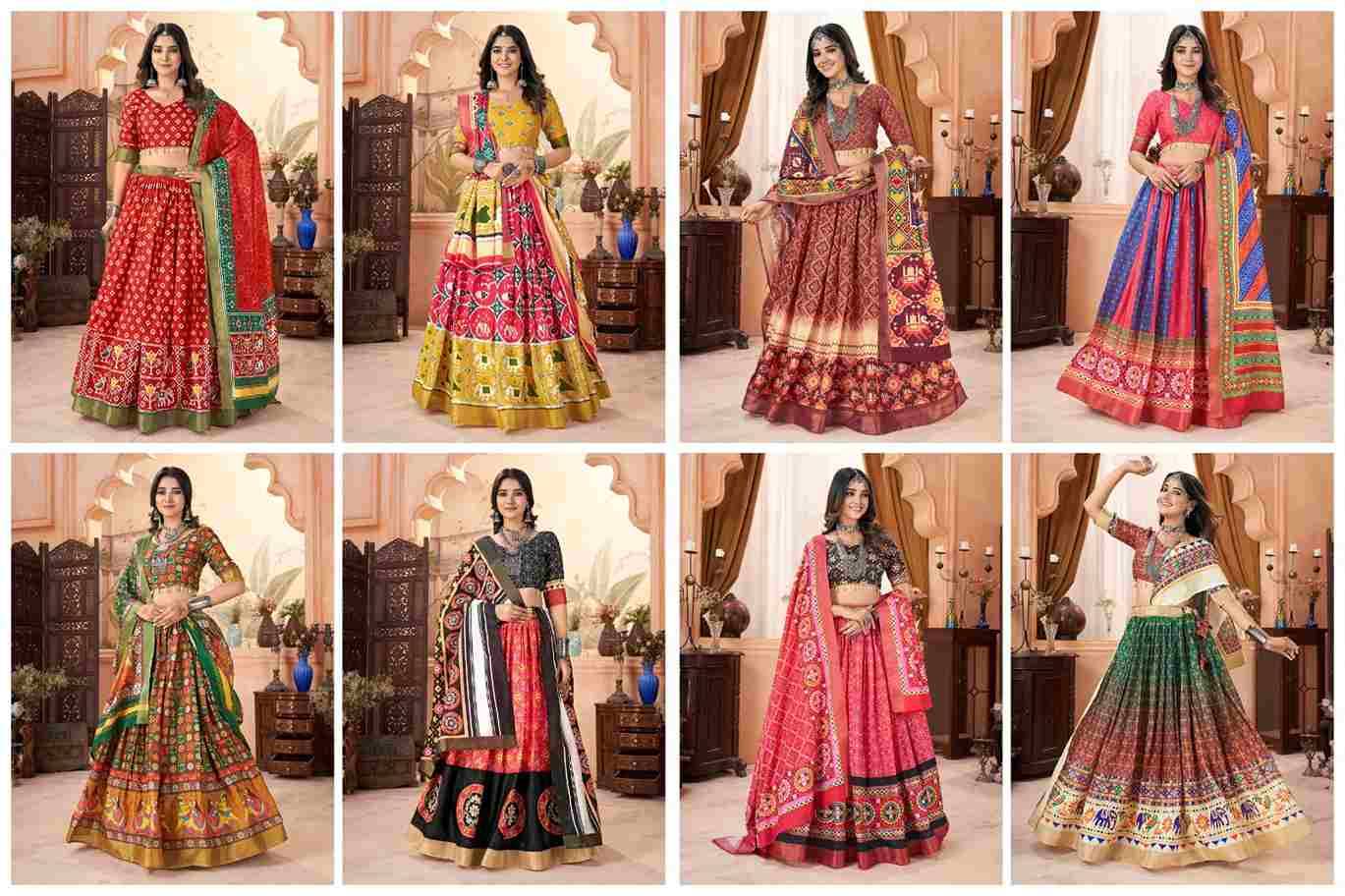 Navratri Special By Fashid Wholesale 01 To 08 Series Navratri Wear Collection Beautiful Stylish Colorful Fancy Party Wear & Occasional Wear Cotton Silk Lehengas At Wholesale Price