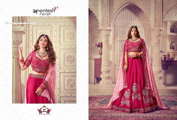 Occations Vol-8 By Anantesh Lifestyle 5028 To 5029 Series Bridal Wear Collection Beautiful Stylish Colorful Fancy Party Wear & Occasional Wear Viscose Silk Lehengas At Wholesale Price