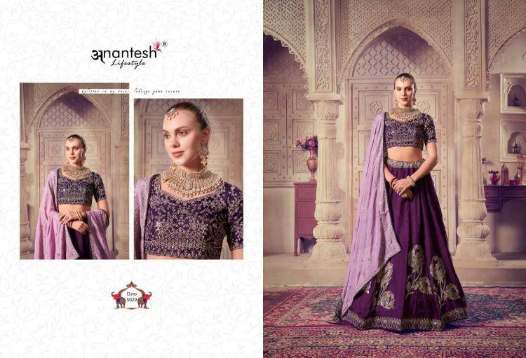 Occations Vol-8 By Anantesh Lifestyle 5028 To 5029 Series Bridal Wear Collection Beautiful Stylish Colorful Fancy Party Wear & Occasional Wear Viscose Silk Lehengas At Wholesale Price