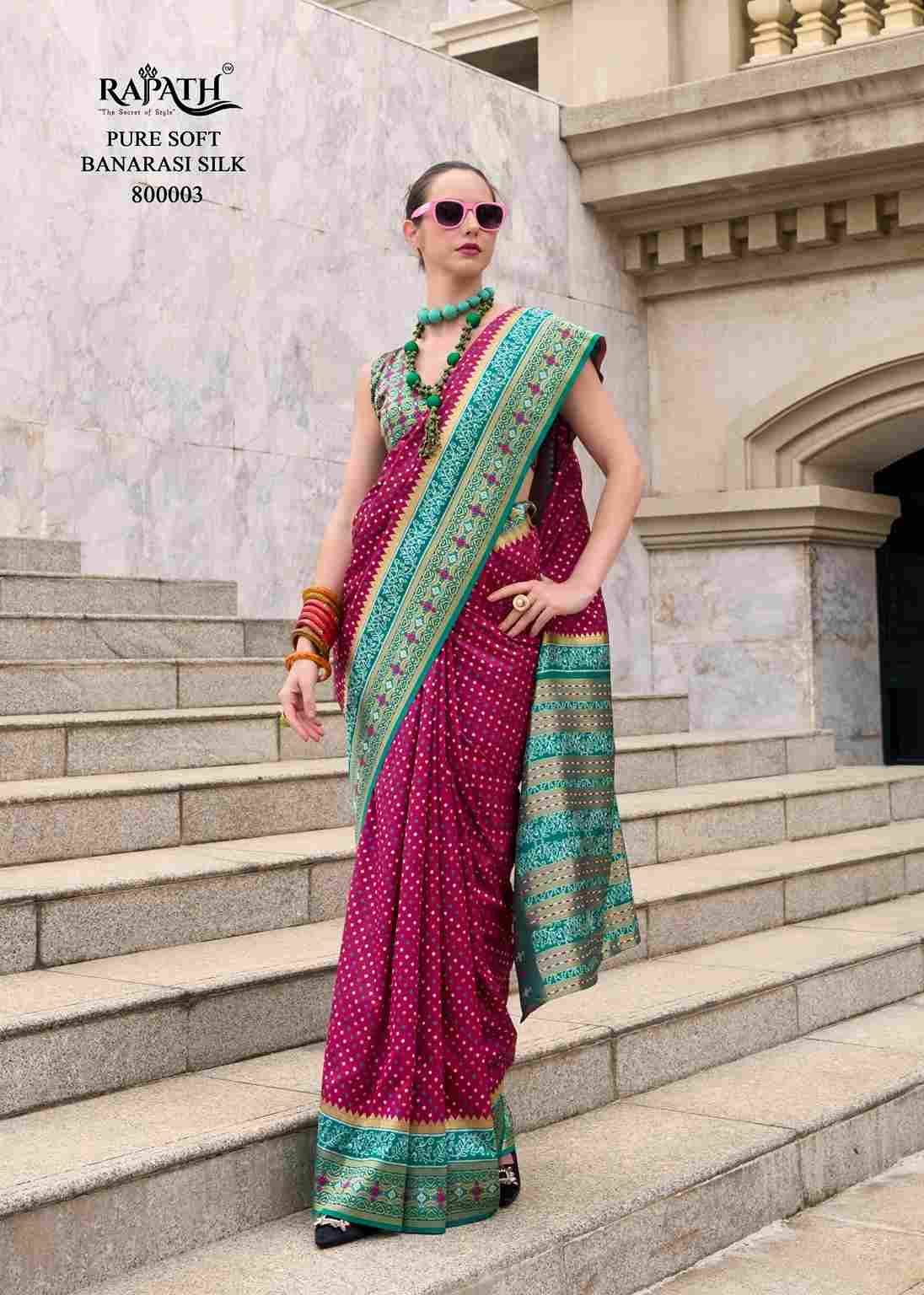 Rehana By Rajpath 800001 To 800008 Series Indian Traditional Wear Collection Beautiful Stylish Fancy Colorful Party Wear & Occasional Wear Pure Banarasi Silk Sarees At Wholesale Price