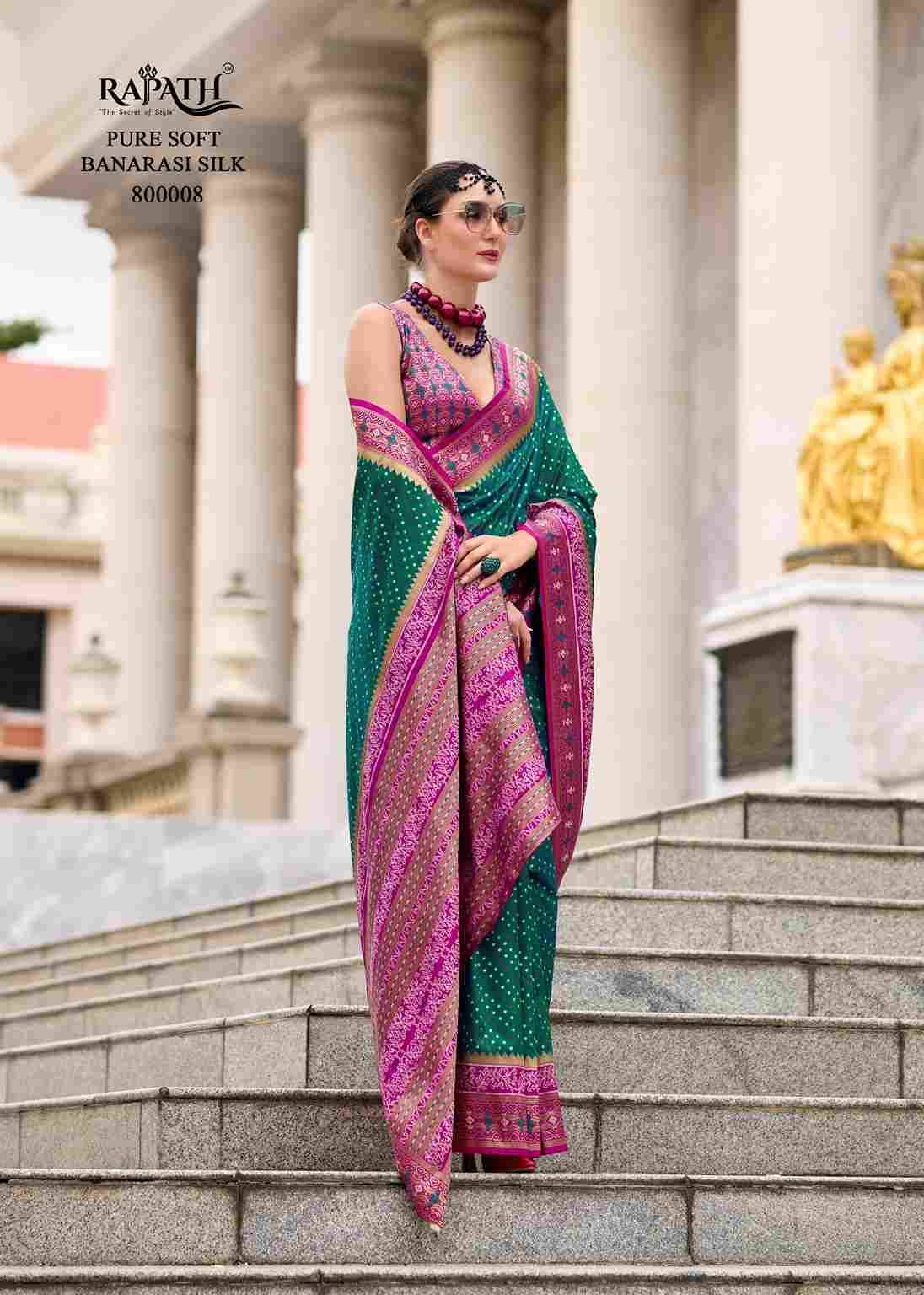 Rehana By Rajpath 800001 To 800008 Series Indian Traditional Wear Collection Beautiful Stylish Fancy Colorful Party Wear & Occasional Wear Pure Banarasi Silk Sarees At Wholesale Price