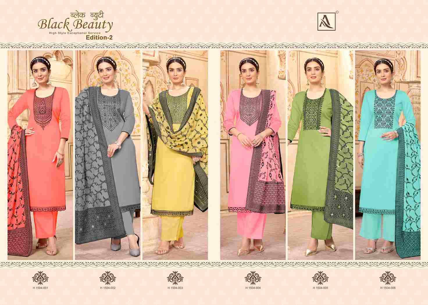 Black Beauty Vol-2 By Alok Suit 1504-001 To 1504-006 Series Designer Pakistani Suits Beautiful Stylish Fancy Colorful Party Wear & Occasional Wear Pure Jam Cotton Dresses At Wholesale Price