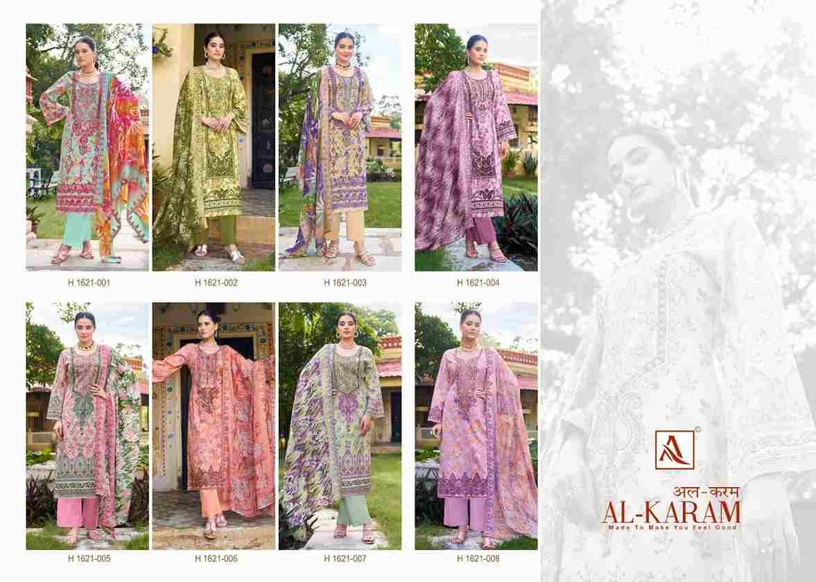 Al-Karam By Alok Suit 1621-001 To 1621-008 Series Designer Festive Suits Beautiful Stylish Fancy Colorful Party Wear & Occasional Wear Pure Cambric Cotton Dresses At Wholesale Price