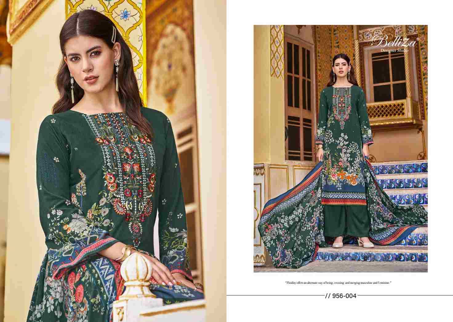 Riwayat Vol-3 By Belliza 956-001 To 956-008 Series Beautiful Festive Suits Stylish Fancy Colorful Casual Wear & Ethnic Wear Pure Viscose Rayon Print Dresses At Wholesale Price