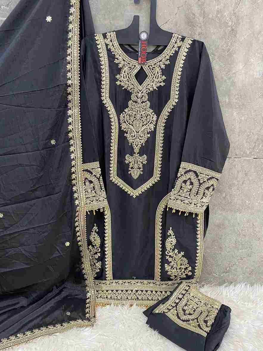 Hoor Tex Hit Design HF-54 Colours By Hoor Tex HF-54-A To HF-54-D Series Pakistani Suits Beautiful Fancy Colorful Stylish Party Wear & Occasional Wear Chinnon Dresses At Wholesale Price