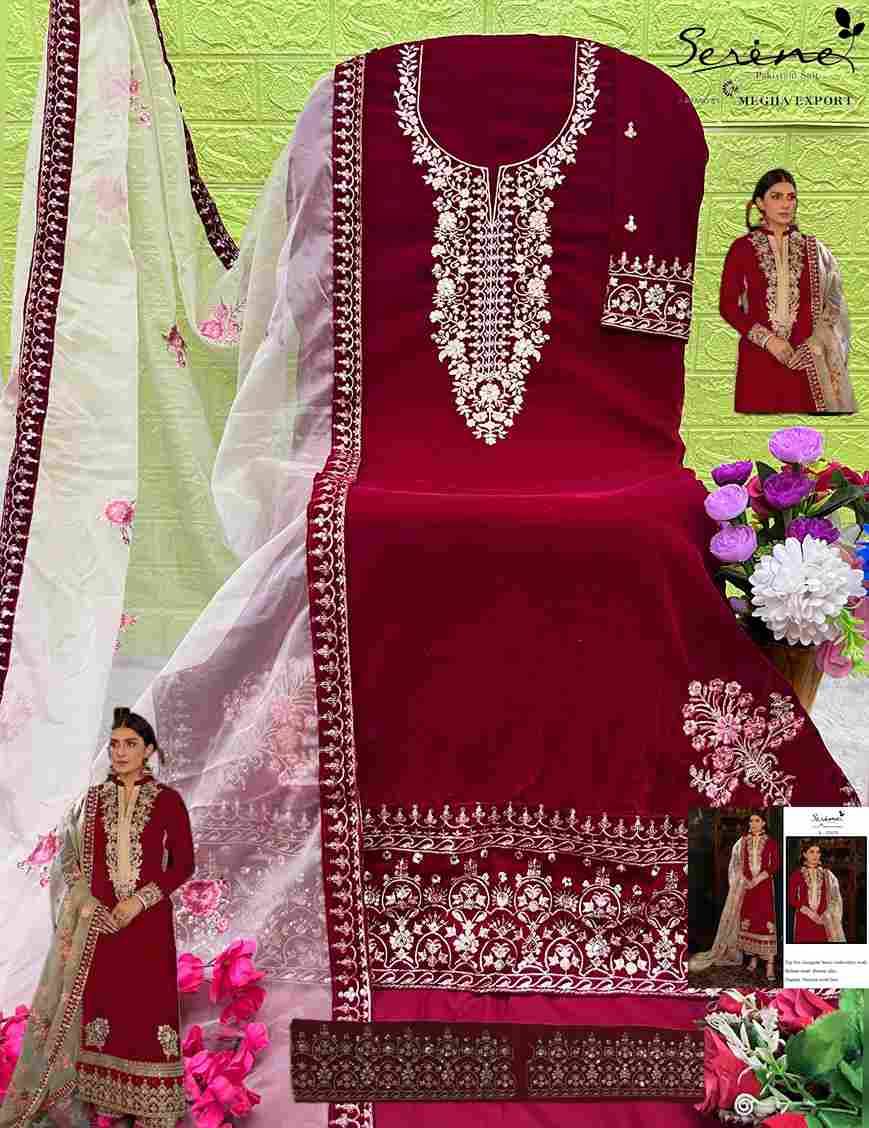 Serene Hit Design S-324 Colours By Serene S-324-A To S-324-D Series Designer Pakistani Suits Beautiful Fancy Colorful Stylish Party Wear & Occasional Wear Velvet Embroidered Dresses At Wholesale Price