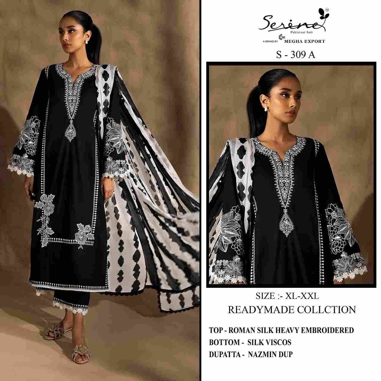 Serene Hit Design S-309 Colours By Serene S-309-A To S-309-D Series Designer Pakistani Suits Beautiful Fancy Colorful Stylish Party Wear & Occasional Wear Silk Embroidered Dresses At Wholesale Price