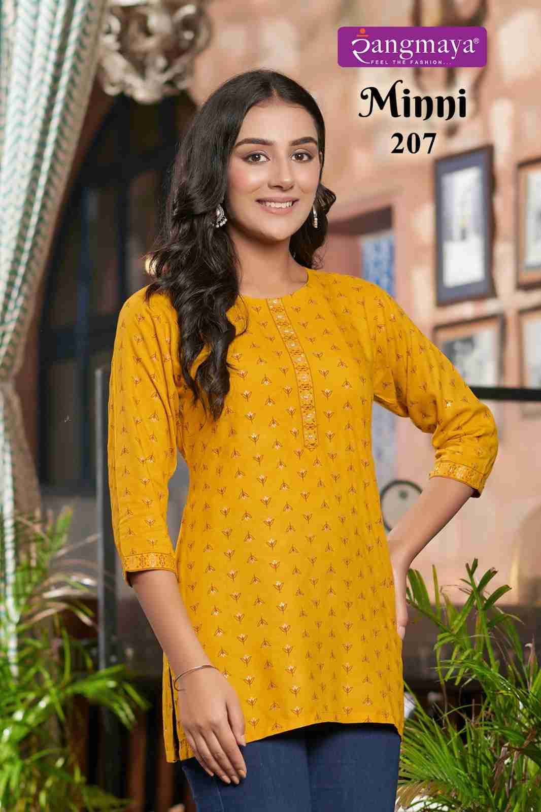 Minni Vol-2 By Rangmaya 201 To 208 Series Designer Stylish Fancy Colorful Beautiful Party Wear & Ethnic Wear Collection Fancy Print Tops At Wholesale Price