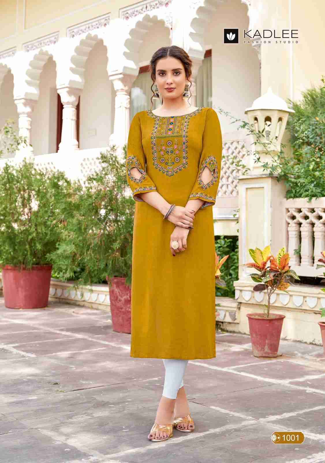 Aaisha By Kadlee 1001 To 1004 Series Designer Stylish Fancy Colorful Beautiful Party Wear & Ethnic Wear Collection Heavy Rayon Kurtis At Wholesale Price