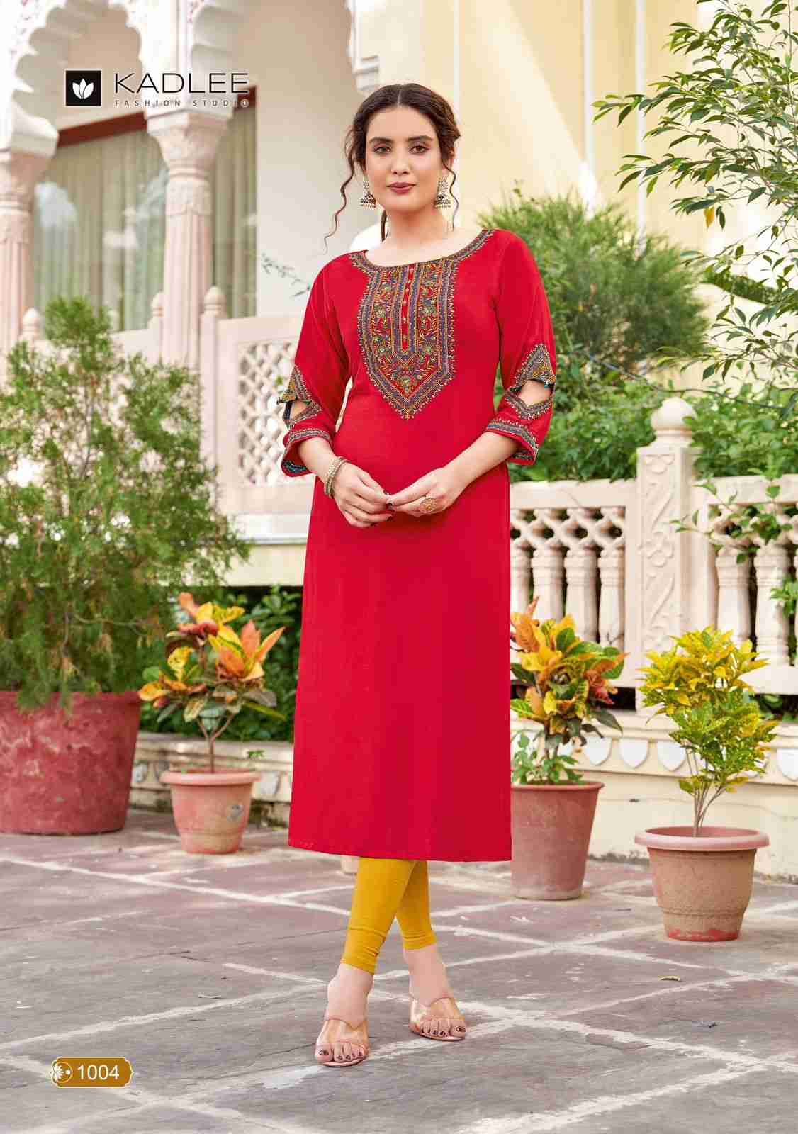 Aaisha By Kadlee 1001 To 1004 Series Designer Stylish Fancy Colorful Beautiful Party Wear & Ethnic Wear Collection Heavy Rayon Kurtis At Wholesale Price