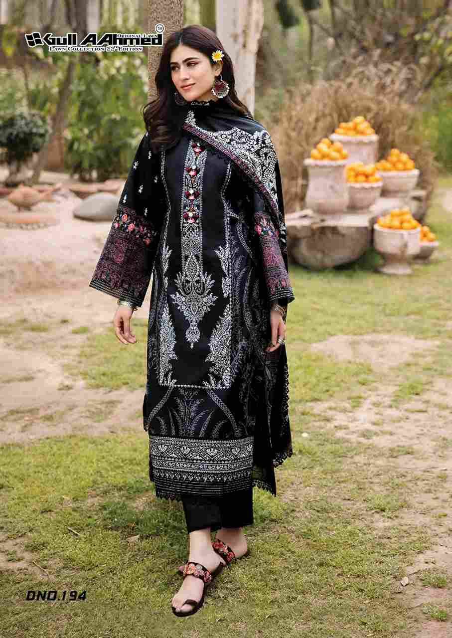 Gull Aahmed Lawn Collection Vol-22 By Gull Aahmed 191 To 196 Series Beautiful Festive Suits Stylish Fancy Colorful Casual Wear & Ethnic Wear Pure Lawn Dresses At Wholesale Price