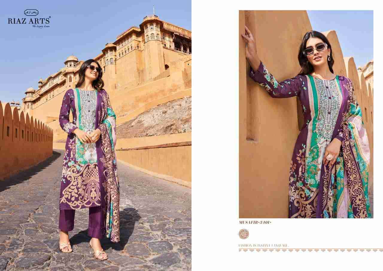 Musafir Vol-7 By Riaz Arts 3401 To 3408 Series Wholesale Designer Pakistani Suits Collection Beautiful Stylish Fancy Colorful Party Wear & Occasional Wear Pure Lawn Print With Embroidered Dresses At Wholesale Price