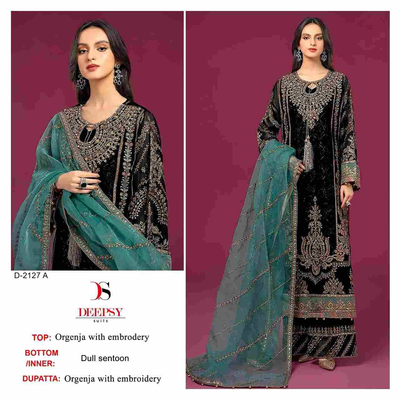 Deepsy Hit Design 2127 By Deepsy Suits 2127-A To 2127-D Series Pakistani Suits Beautiful Fancy Colorful Stylish Party Wear & Occasional Wear Organza Embroidered Dresses At Wholesale Price