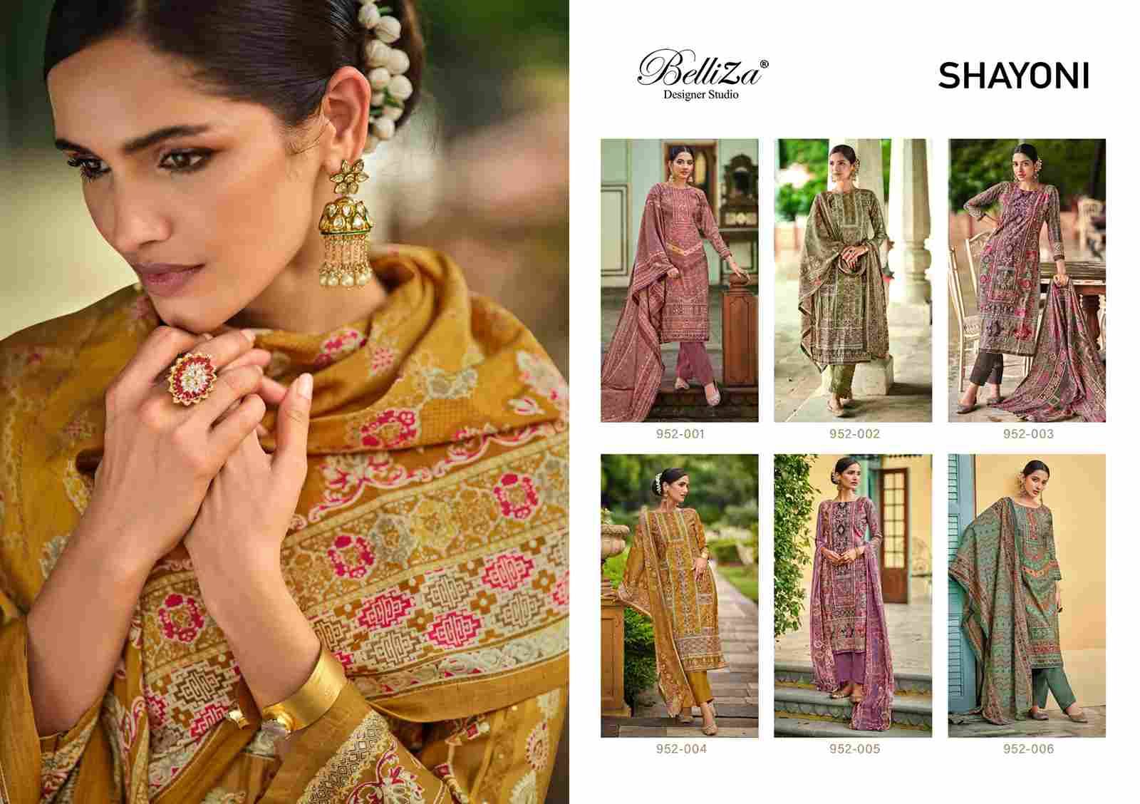 Shayoni By Belliza 952-001 To 952-006 Series Beautiful Festive Suits Stylish Fancy Colorful Casual Wear & Ethnic Wear Pure Viscose Muslin Print Dresses At Wholesale Price