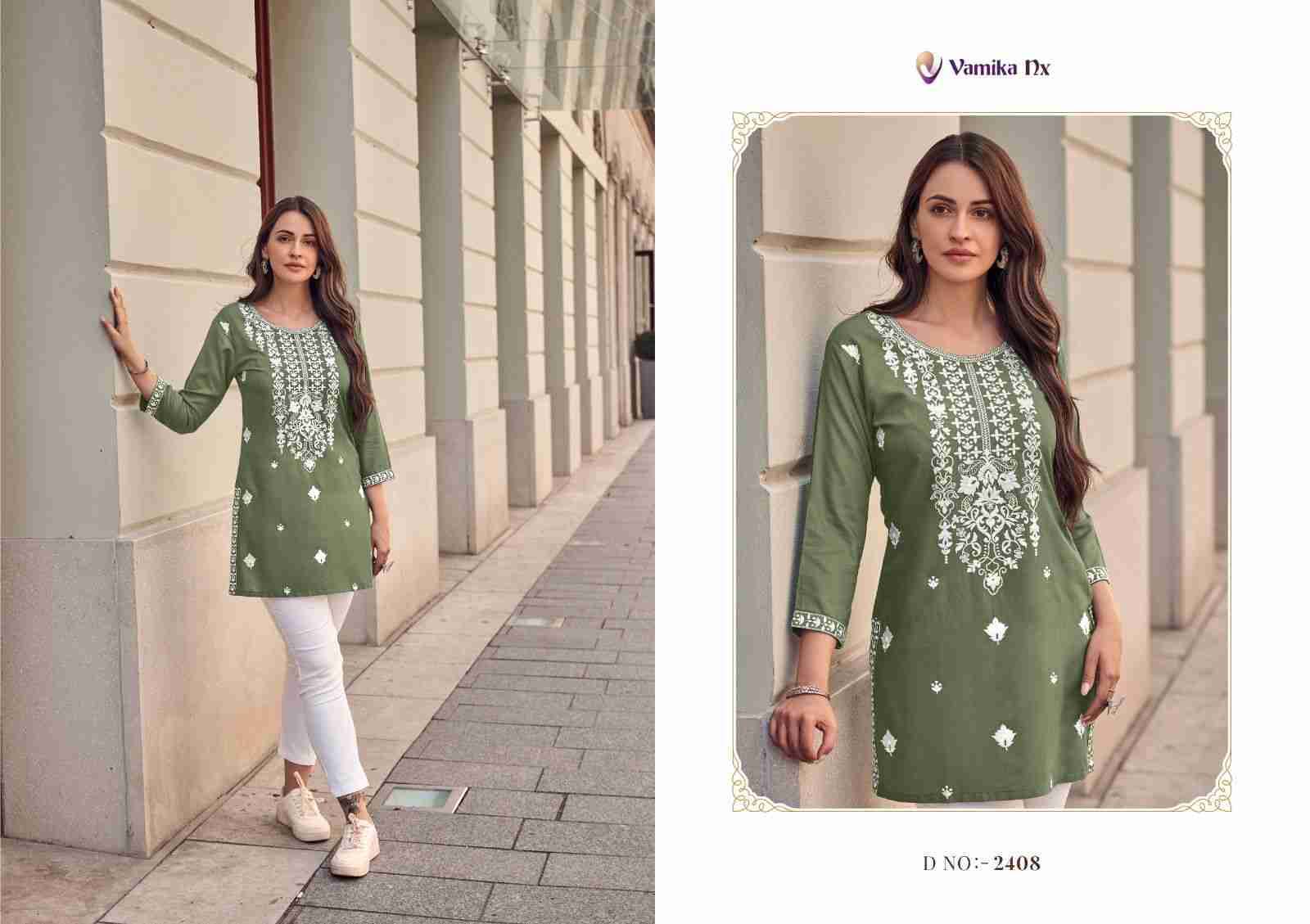 Ruhana Vol-2 By Vamika 2407 To 2412 Series Designer Stylish Fancy Colorful Beautiful Party Wear & Ethnic Wear Collection Heavy Rayon Kurtis At Wholesale Price