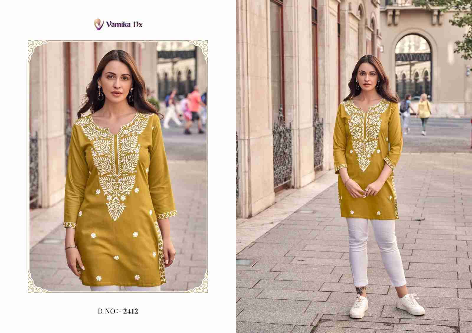 Ruhana Vol-2 By Vamika 2407 To 2412 Series Designer Stylish Fancy Colorful Beautiful Party Wear & Ethnic Wear Collection Heavy Rayon Kurtis At Wholesale Price