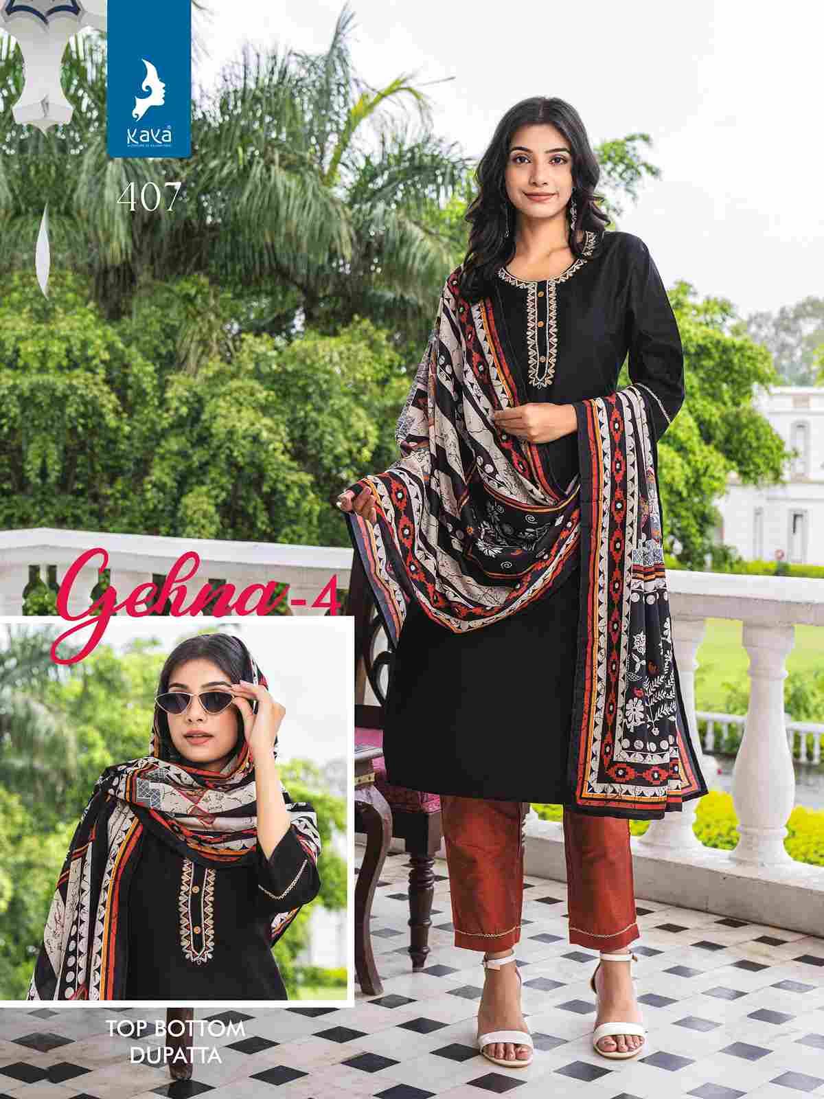 Gehna Vol-4 By Kaya 401 To 408 Series Designer Festive Suits Collection Beautiful Stylish Fancy Colorful Party Wear & Occasional Wear Pure Silk Embroidered Dresses At Wholesale Price