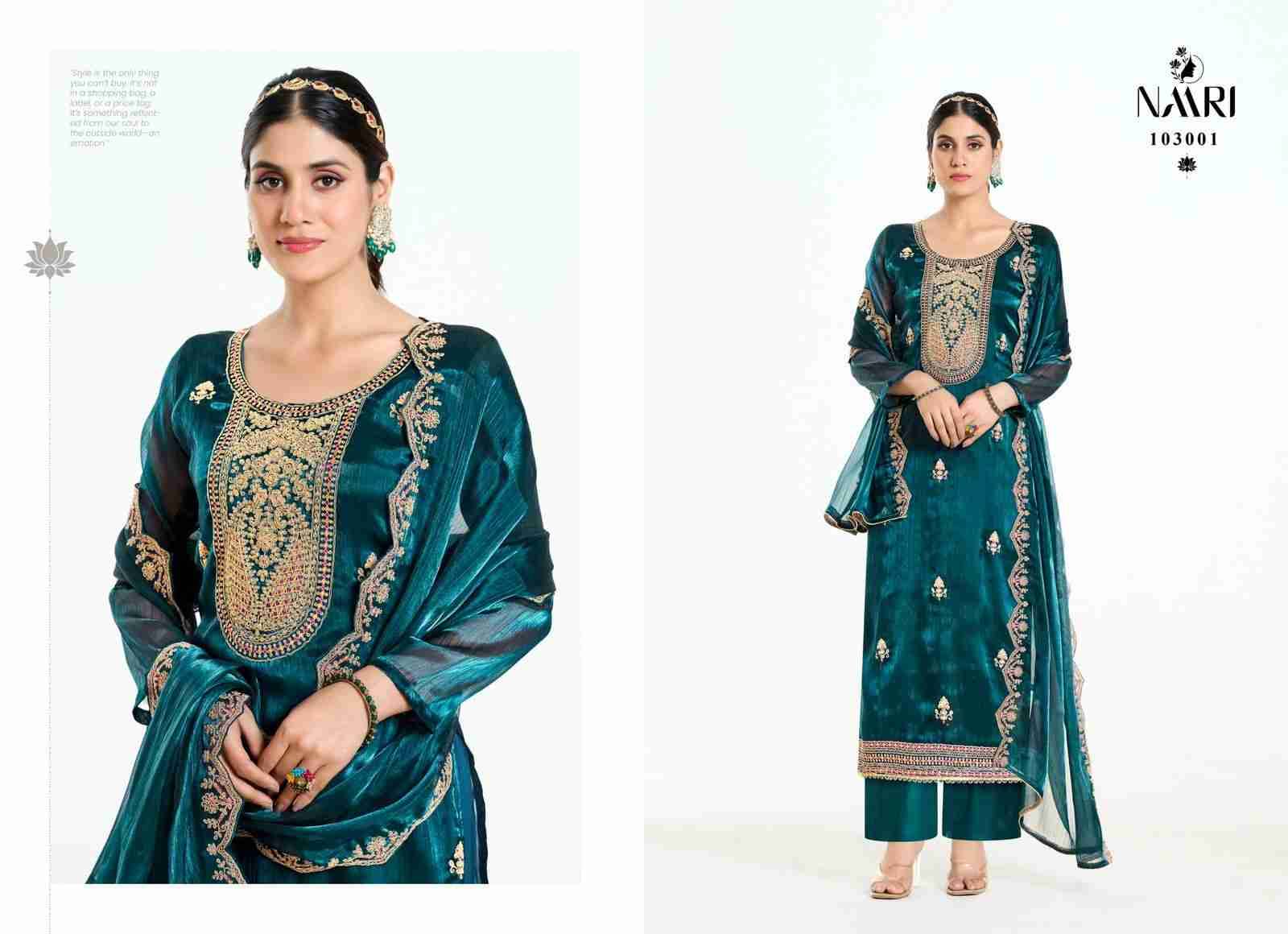 Maanvi By Naari 103001 To 103004 Series Beautiful Stylish Festive Suits Fancy Colorful Casual Wear & Ethnic Wear & Ready To Wear Pure Silk Dresses At Wholesale Price