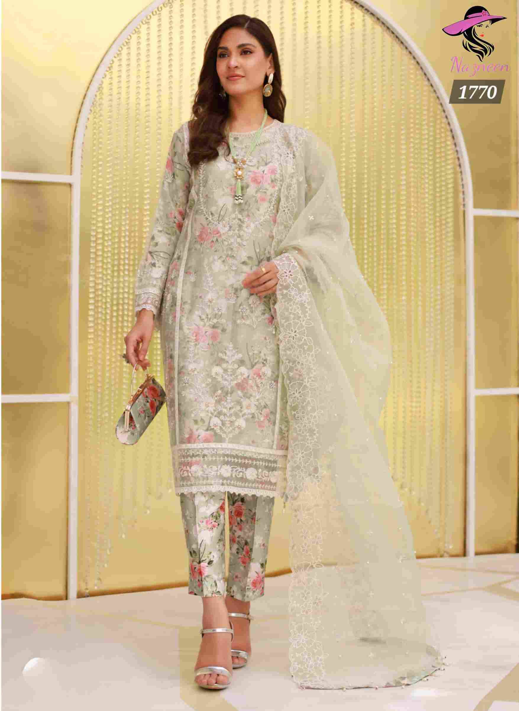 Amyra By Nazneen 1769 To 1770 Series Festive Suits Beautiful Fancy Colorful Stylish Party Wear & Occasional Wear Heavy Organza Embroidered Dresses At Wholesale Price