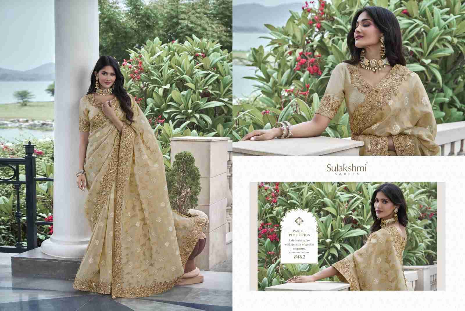 The Wedding Saga By Sulakshmi 8401 To 8412 Series Indian Traditional Wear Collection Beautiful Stylish Fancy Colorful Party Wear & Occasional Wear Fancy Sarees At Wholesale Price