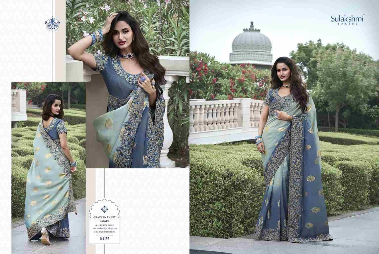 The Wedding Saga By Sulakshmi 8401 To 8412 Series Indian Traditional Wear Collection Beautiful Stylish Fancy Colorful Party Wear & Occasional Wear Fancy Sarees At Wholesale Price