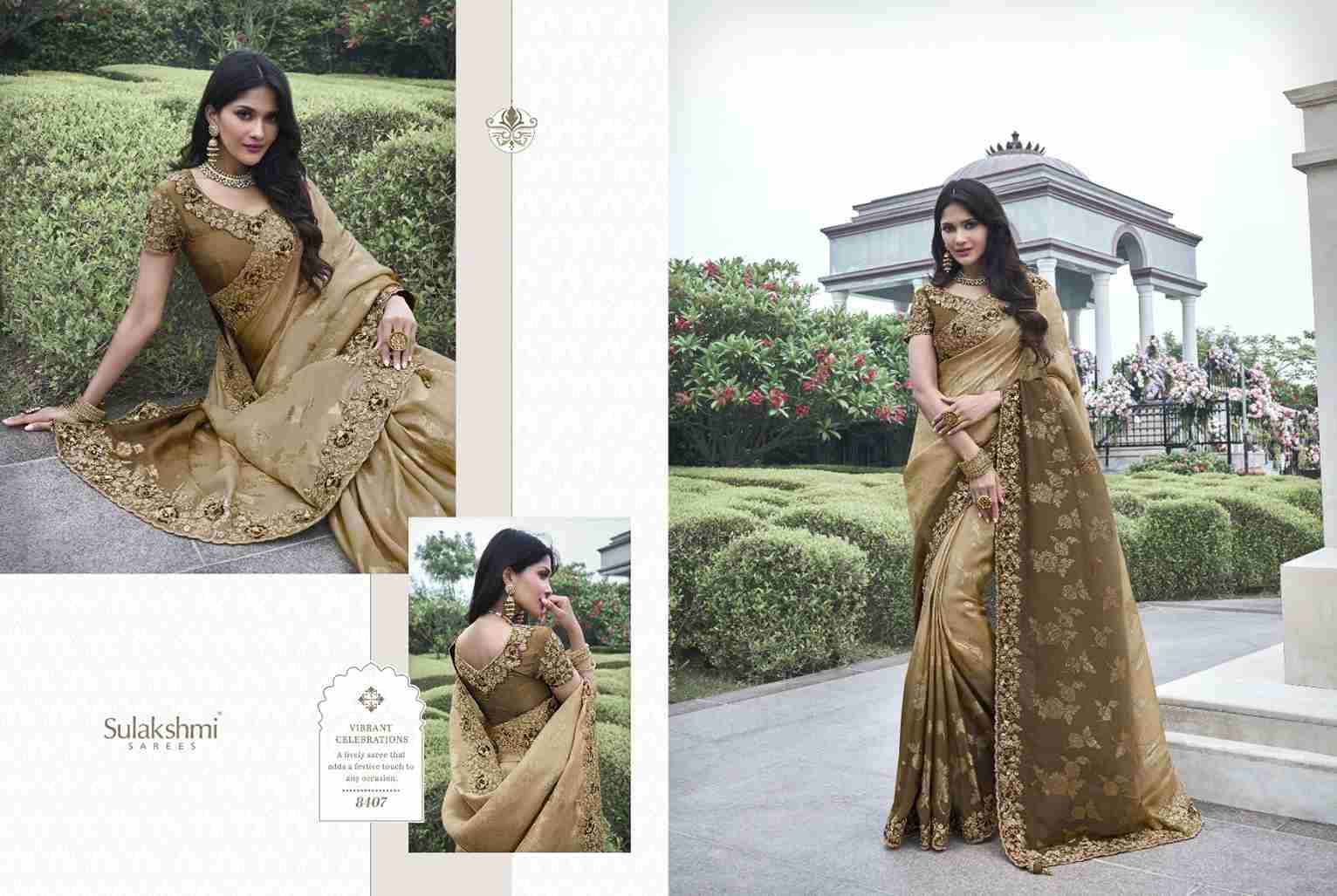 The Wedding Saga By Sulakshmi 8401 To 8412 Series Indian Traditional Wear Collection Beautiful Stylish Fancy Colorful Party Wear & Occasional Wear Fancy Sarees At Wholesale Price