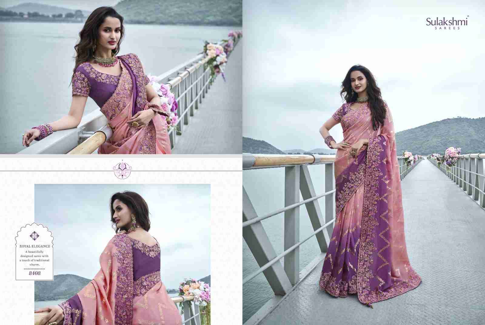 The Wedding Saga By Sulakshmi 8401 To 8412 Series Indian Traditional Wear Collection Beautiful Stylish Fancy Colorful Party Wear & Occasional Wear Fancy Sarees At Wholesale Price