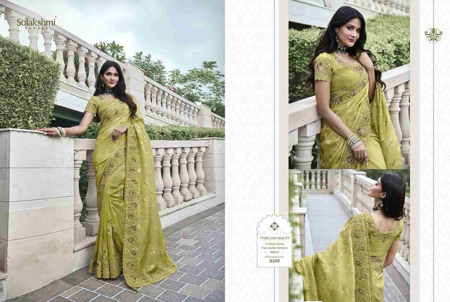 The Wedding Saga By Sulakshmi 8401 To 8412 Series Indian Traditional Wear Collection Beautiful Stylish Fancy Colorful Party Wear & Occasional Wear Fancy Sarees At Wholesale Price