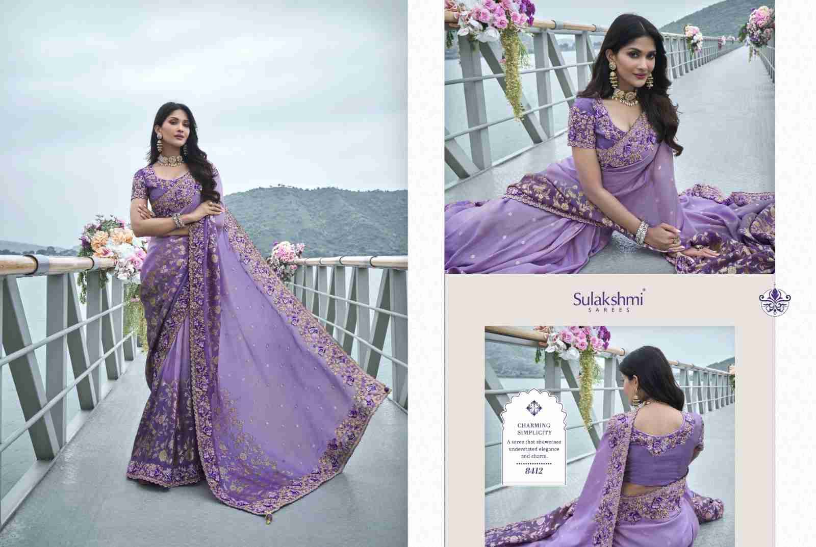 The Wedding Saga By Sulakshmi 8401 To 8412 Series Indian Traditional Wear Collection Beautiful Stylish Fancy Colorful Party Wear & Occasional Wear Fancy Sarees At Wholesale Price