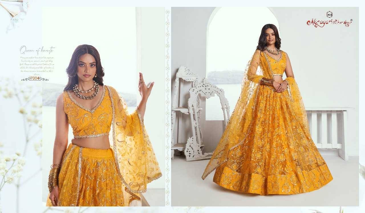 Chandrakala Vol-1 By Narayani Fashion House 7001 To 7005 Series Designer Beautiful Wedding Bridal Collection Occasional Wear & Party Wear Net Lehengas At Wholesale Price