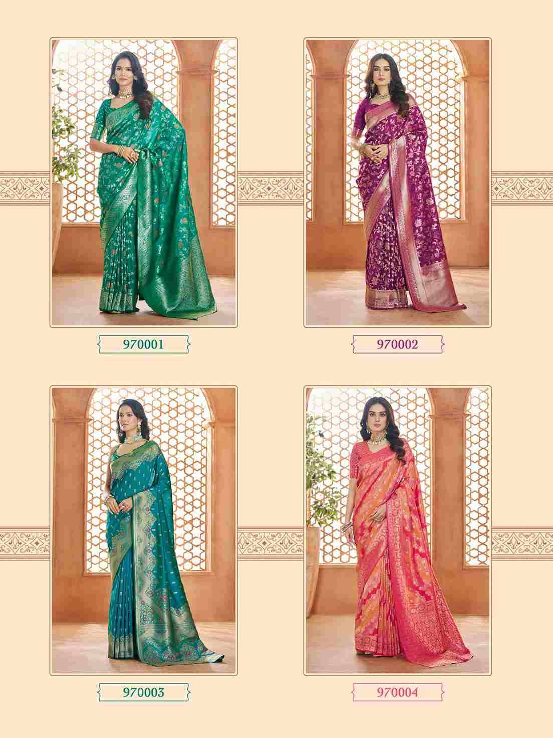 Savitri Vol-1 By Rajpath 970001 To 970006 Series Indian Traditional Wear Collection Beautiful Stylish Fancy Colorful Party Wear & Occasional Wear Silk Sarees At Wholesale Price